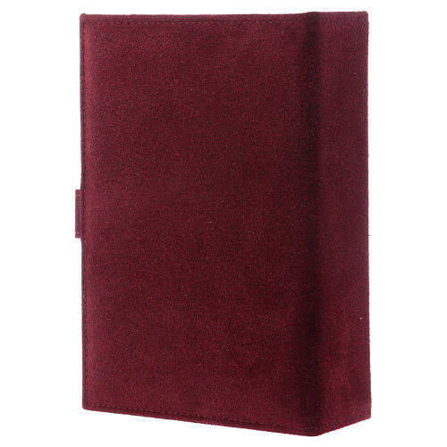 Funda Biblia Jerusalén cuero gamuzado burdeos 3