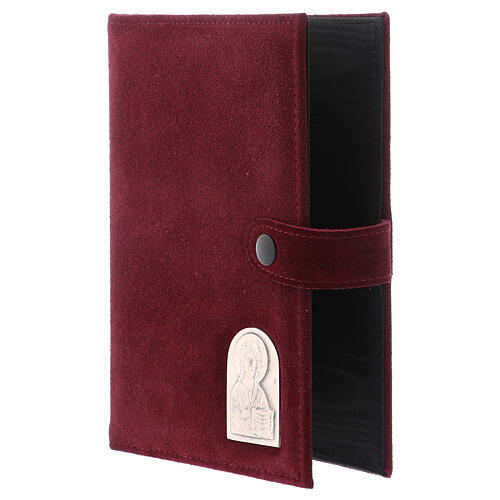 Jerusalem Bible cover burgundy suede 2