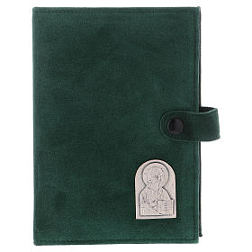 Custodie Bibbia Gerusalemme: Custodia Bibbia Gerusalemme pelle scamosciata verde