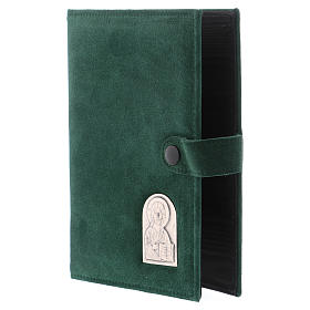 Custodie Bibbia Gerusalemme: Custodia Bibbia Gerusalemme pelle scamosciata verde