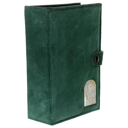Custodia Bibbia Gerusalemme pelle scamosciata verde 2