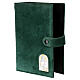 Custodia Bibbia Gerusalemme pelle scamosciata verde s3