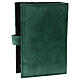 Custodia Bibbia Gerusalemme pelle scamosciata verde s4
