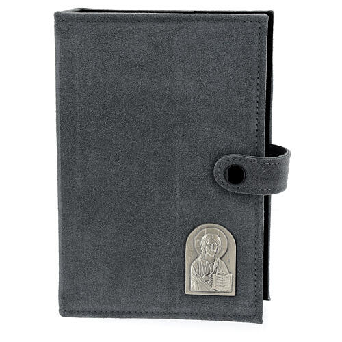 Jerusalem Bible Cover in grey suede 1