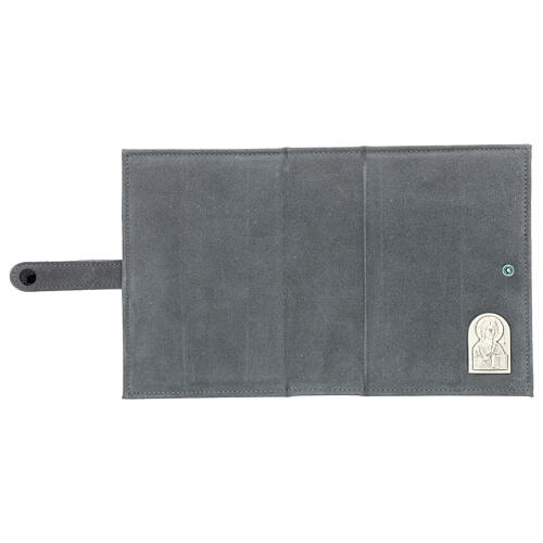 Jerusalem Bible Cover in grey suede 4