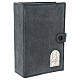 Jerusalem Bible Cover in grey suede s3