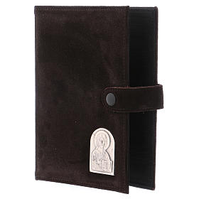 Custodie Bibbia Gerusalemme: Custodia Bibbia Gerusalemme pelle scamosciata marrone