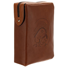 Custodia Nuova Bibbia San Paolo 2020 pelle marrone Kiko s3