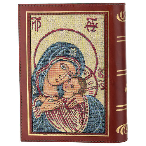 Étui Bible Jérusalem Pantocrator Vierge de la Tendresse marron 2