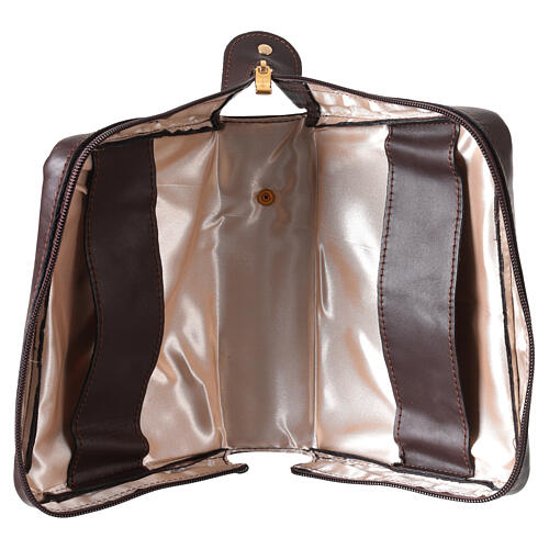 Custodia pelle zip Madonna di Kiko Bibbia di Gerusalemme EDB  4