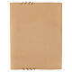 Custodia Bibbia Gerusalemme cuoio pirografata Gesù crocifisso 21x15x6 cm s3