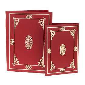 Folder for sacred rites in red leather