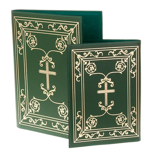 Capa rituais litúrgicos em couro verde 1