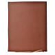 Folder for sacred rites in brown leather, hot pressed cross Bethleem, A4 size s2