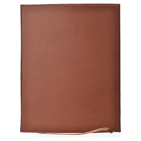 Custodie portariti: Custodia portariti A4 croce impressa marrone Bethléem
