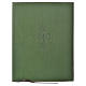 Leather Green Folder for sacred rites with Hot Pressed Cross Bethlehem, A4 size s1
