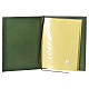 Leather Green Folder for sacred rites with Hot Pressed Cross Bethlehem, A4 size s3