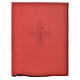 Folder for sacred rites in red leather, hot pressed cross Bethleem, A4 size s1