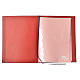 Folder for sacred rites in red leather, hot pressed cross Bethleem, A4 size s3