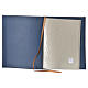 Folder for sacred rites in blue leather, hot pressed golden cross Bethleem, A4 size s3