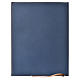 Folder for sacred rites in blue leather, hot pressed golden cross Bethleem, A4 size s2