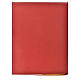 Folder for sacred rites in red leather, hot pressed golden cross Bethleem, A4 size s2