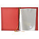 Folder for sacred rites in red leather, hot pressed golden cross Bethleem, A4 size s3