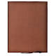 Folder for sacred rites in brown leather, hot pressed lamb Bethleem, A4 size s2
