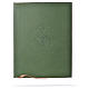 Folder for sacred rites in green leather, hot pressed lamb Bethleem, A4 size s1