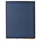Navy Blue Leather Folder Case for Sacred Rites, Hot Pressed Golden Lamb Bethleem, A4 size s2