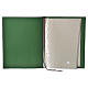 Folder for sacred rites in green leather, hot pressed golden lamb Bethleem, A4 size s3