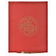 Capa livro rituais litúrgicos A4 Cordeiro ouro couro vermelho Belém s1