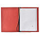 Folder for sacred rites in red leather, hot pressed golden lamb Bethleem, A5 size s3