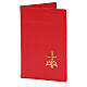 Capa para livro de rituais litúrgicos A5 couro verdadeiro vermelho s1
