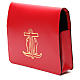 Bag for song sheets in leather, red s2