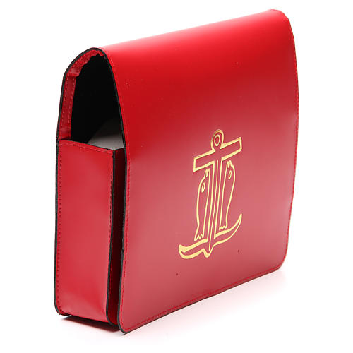 Red Bag for Song Sheets in Leather, 4