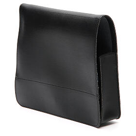 Gesangbuchtasche aus schwarzem Kunstleder