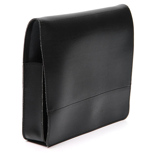 Gesangbuchtasche aus schwarzem Kunstleder 4