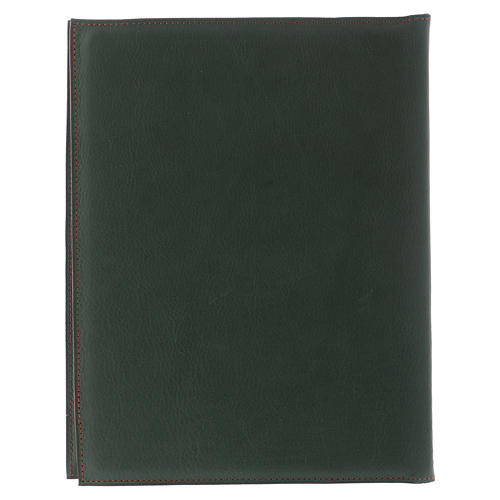 Folder for sacred rites in green leather, hot pressed cross Bethleem, A5 size 4