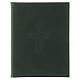 Folder for sacred rites in green leather, hot pressed cross Bethleem, A5 size s1