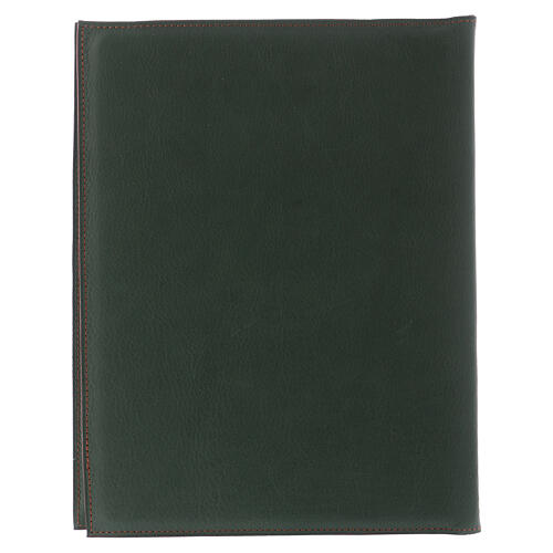 Sacred rites folder in green leather, A5 with Roman cross imprinted Bethlèem 4