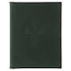 Sacred rites folder in green leather, A5 with Roman cross imprinted Bethlèem s1