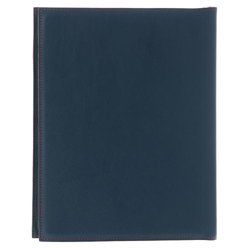 Folder for sacred rites in blue leather, golden hot pressed Coptic cross Bethleem, A5 size 4