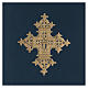 Couverture pour rite format A5 bleu croix copte dorée Bethléem s2