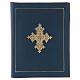Capa livro rituais litúrgicos formato A5 azul escuro cruz cóptica impressa Belém s1