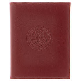 Folder for sacred rites in brown leather, hot pressed lamb Bethleem, A5 size