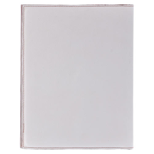 Folder for sacred rites in white leather, golden hot pressed star Bethleem, A5 size 4