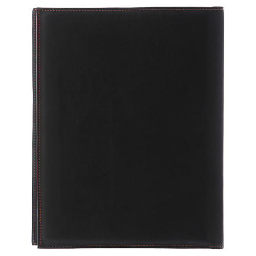 Folder for sacred rites in black leather, silver hot pressed cross Bethleem, A5 size 4
