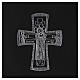 Folder for sacred rites in black leather, silver hot pressed cross Bethleem, A5 size s2