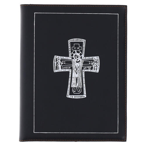 Funda para ritos formato A5 negra cruz romana plateada Belén 5